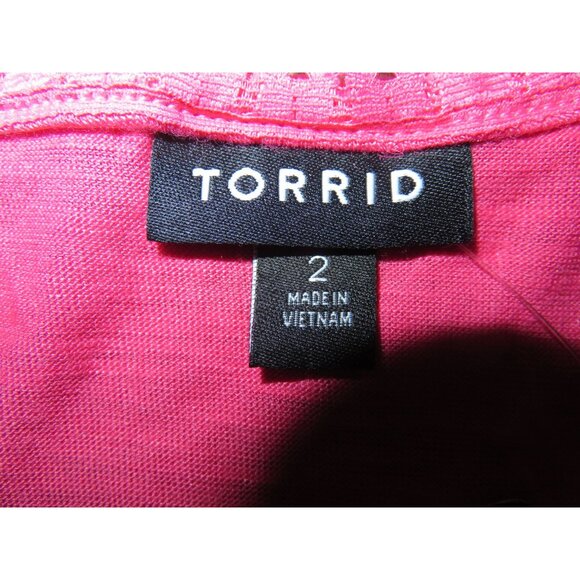 BOGO TORRID Honeysuckle Pink Sleeveless flowy top size 2x 18/20 blouse - Picture 4 of 8